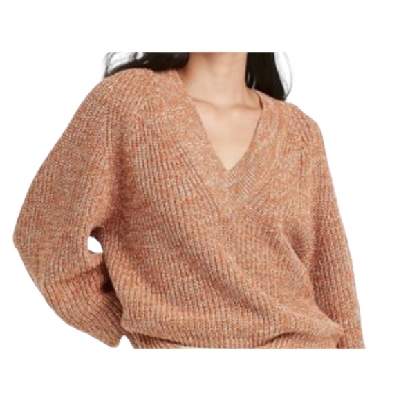 Target “A New Day” V Neck Pullover Rust Sweater Size L - Picture 1 of 4